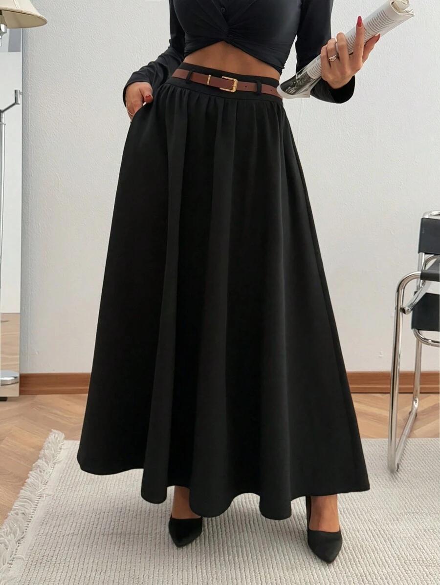 czarna maxi spódnica 