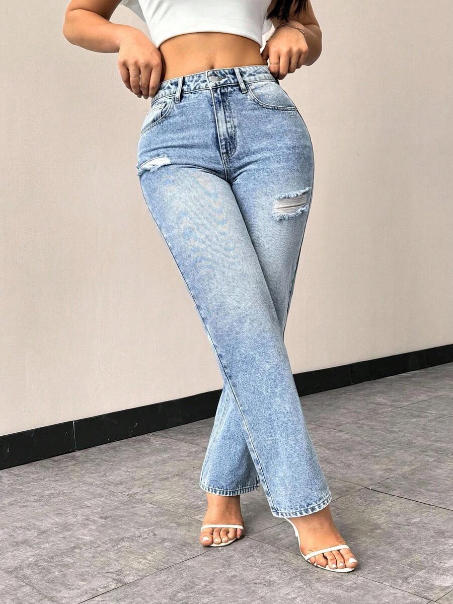 NIEBIESKIE SPODNIE JEANS