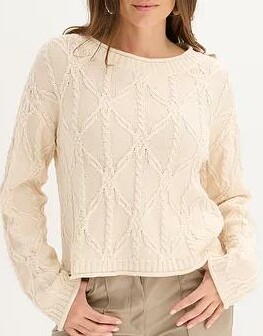 SWETER DAMSKI PLUS SIZE OKRĄGŁY DEKOLT