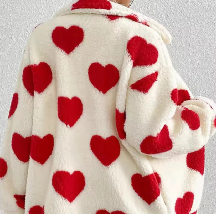 ROZPINANA BLUZA WZÓR SERCA