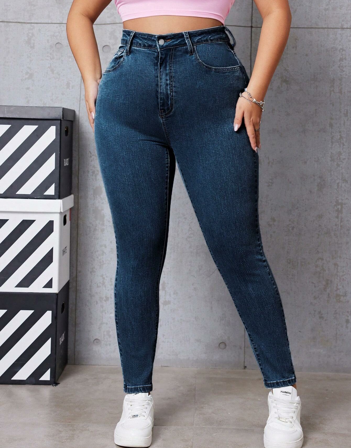 SPODNIE JEANS WYSOKI STAN
