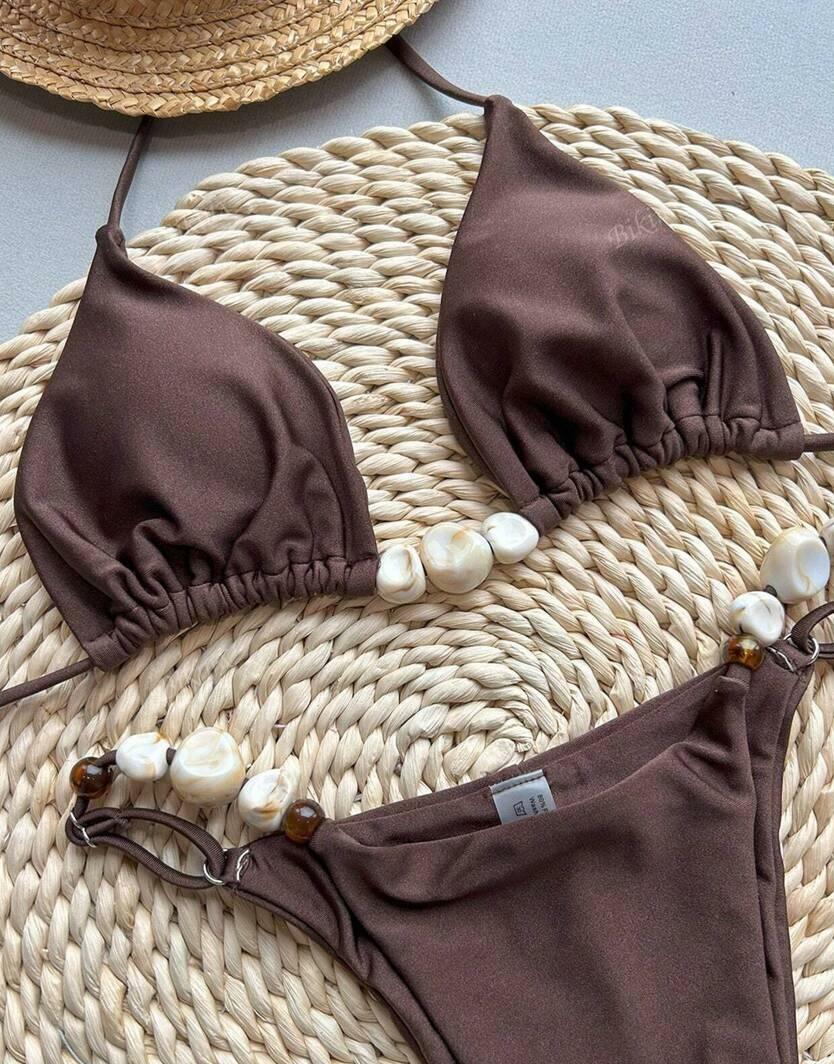 BRĄZOWA GÓRA OD BIKINI WIĄZANIE