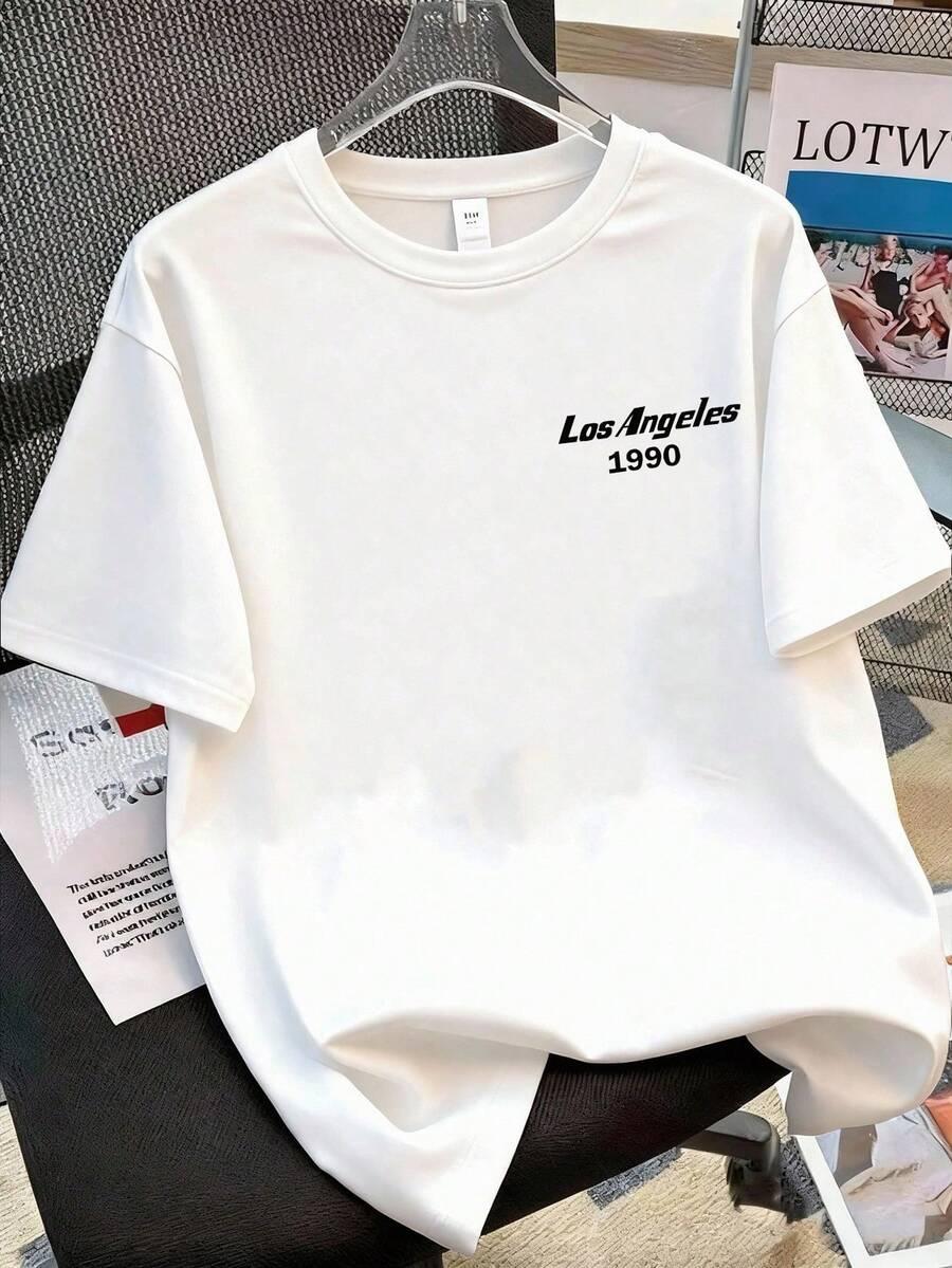 biały t-shirt print