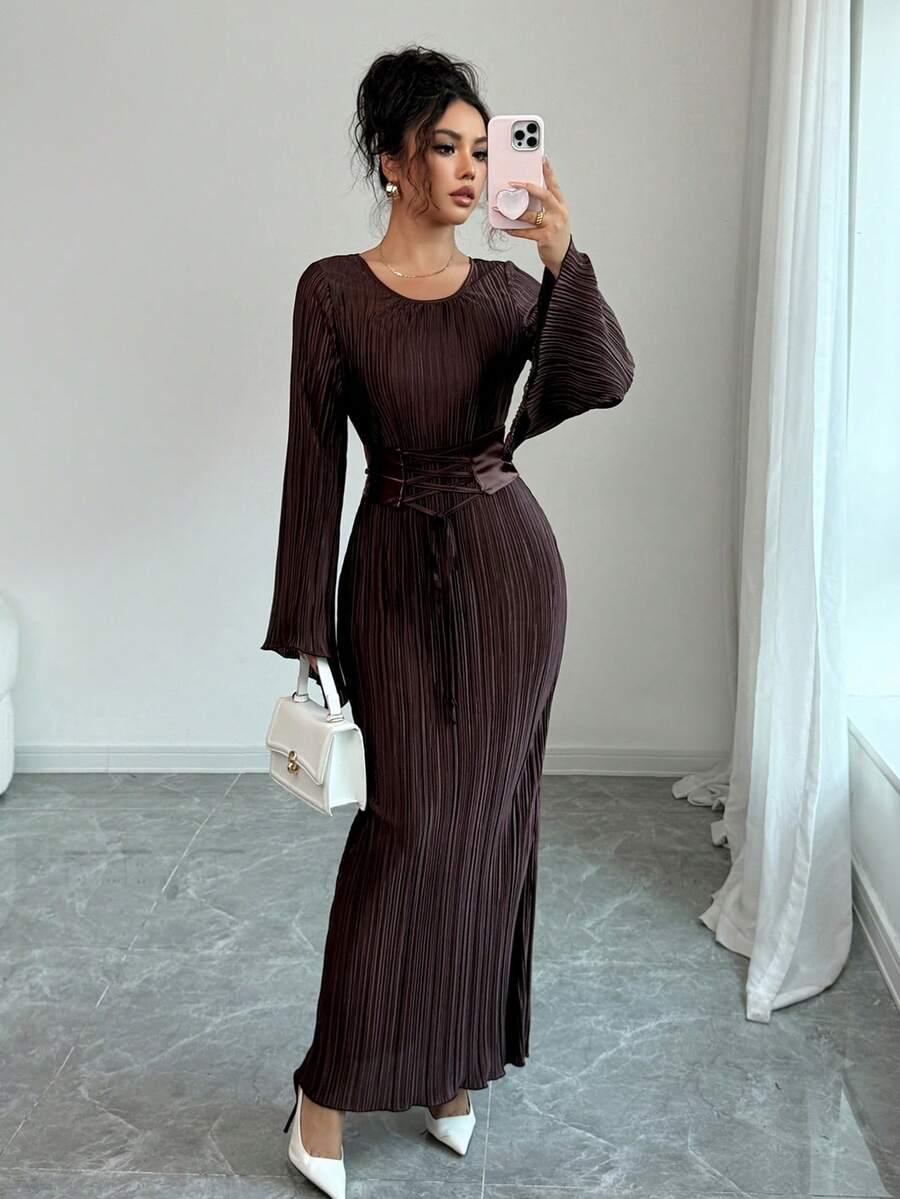 plisowana maxi sukienka 