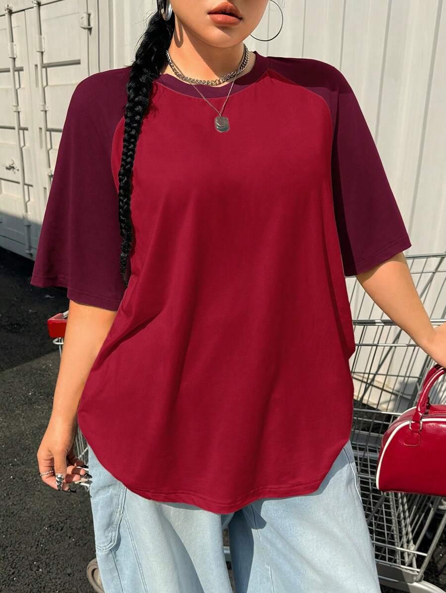CZERWONY T-SHIRT CASUAL