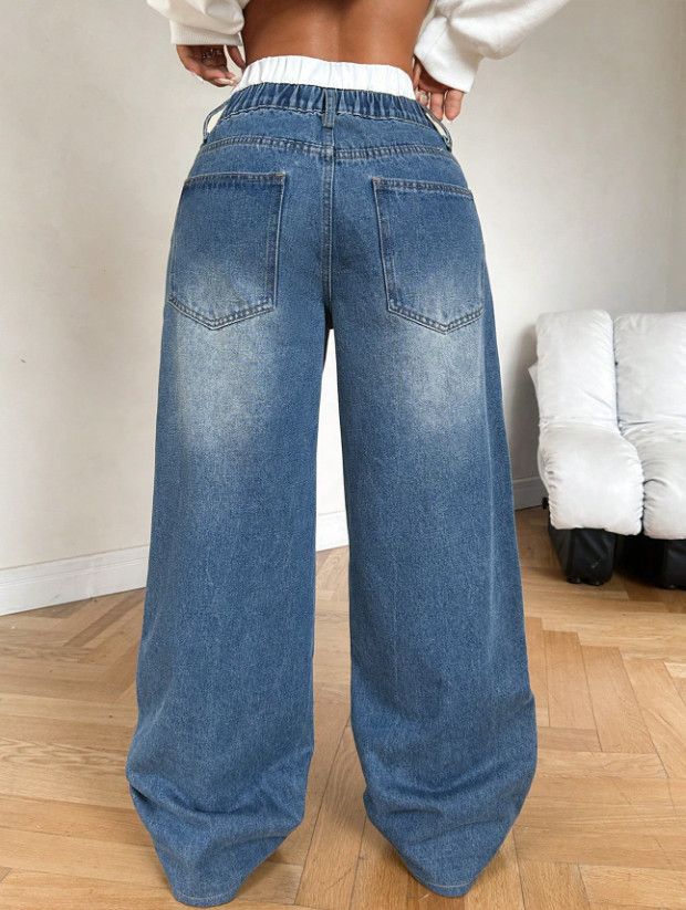 NIEBIESKIE SPODNIE JEANS 