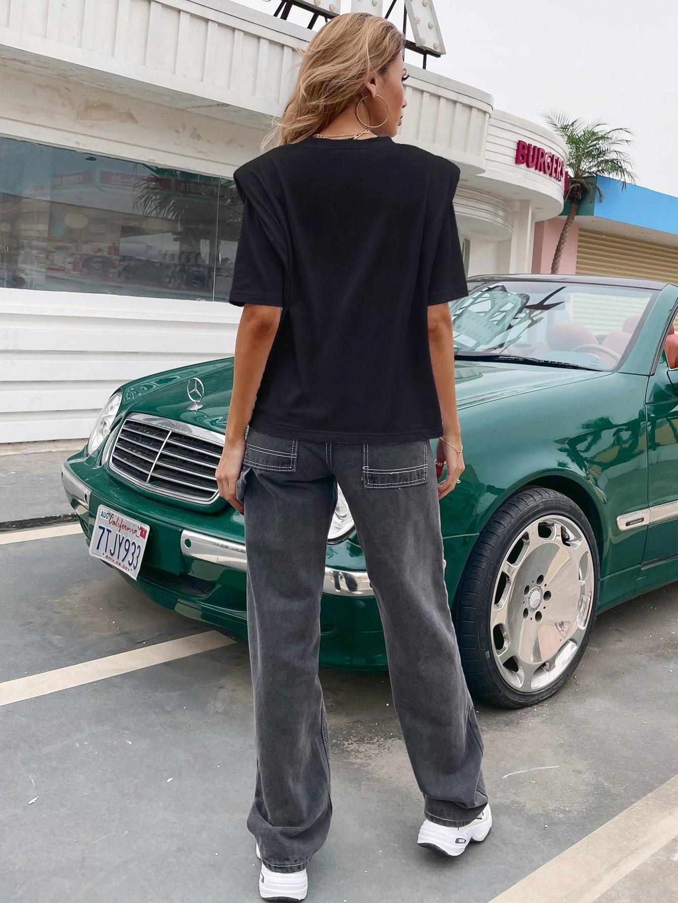 CZARNY T-SHIRT BASIC