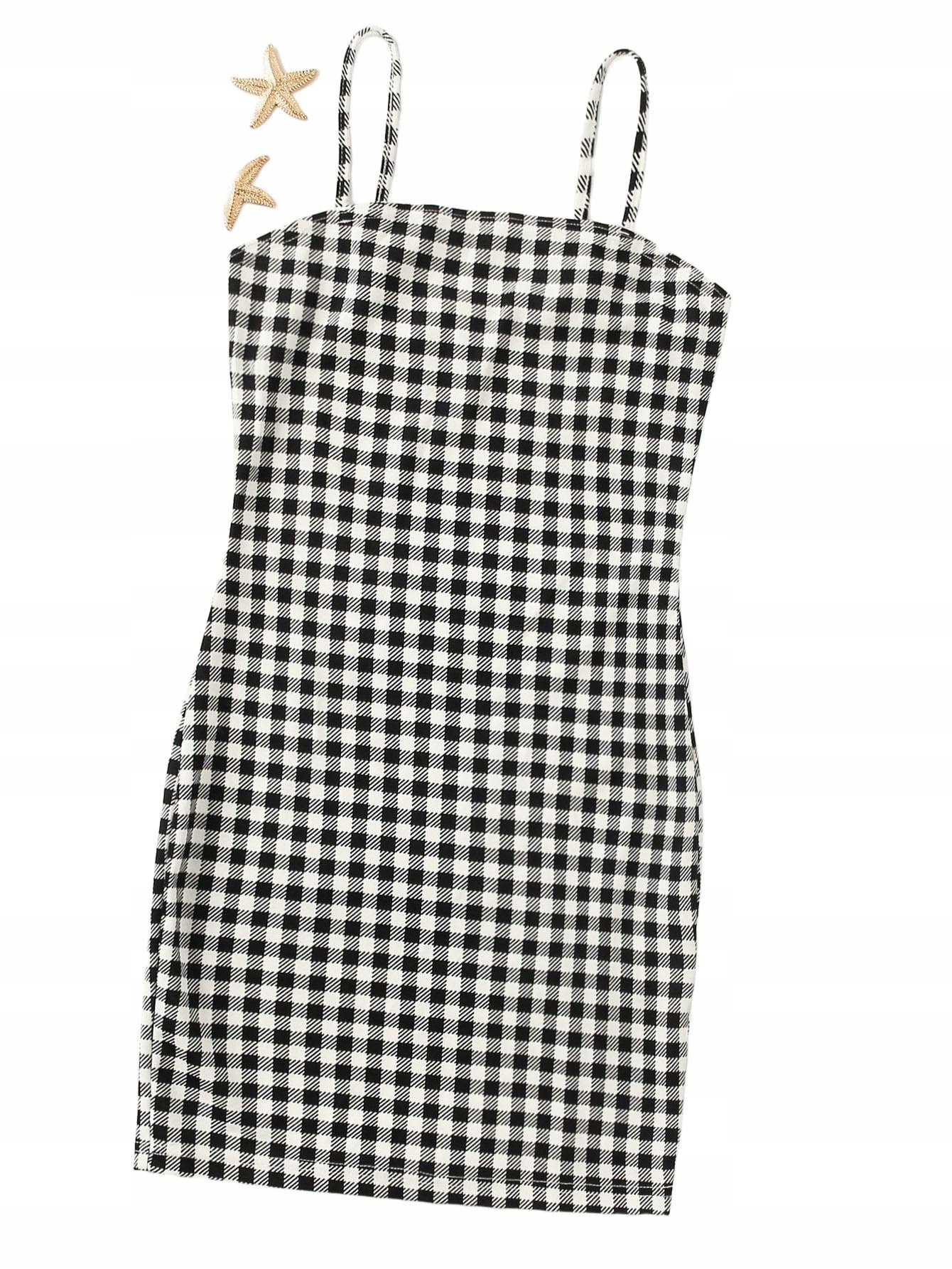 mini sukienka wzór kratka