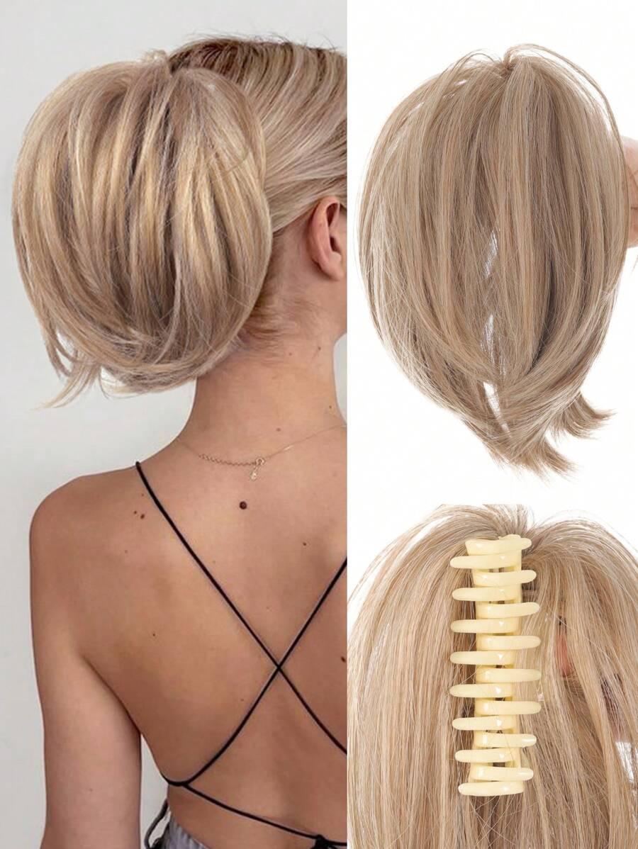 BLOND KUCYK WŁOSY SYNTETYCZNE KLAMRA