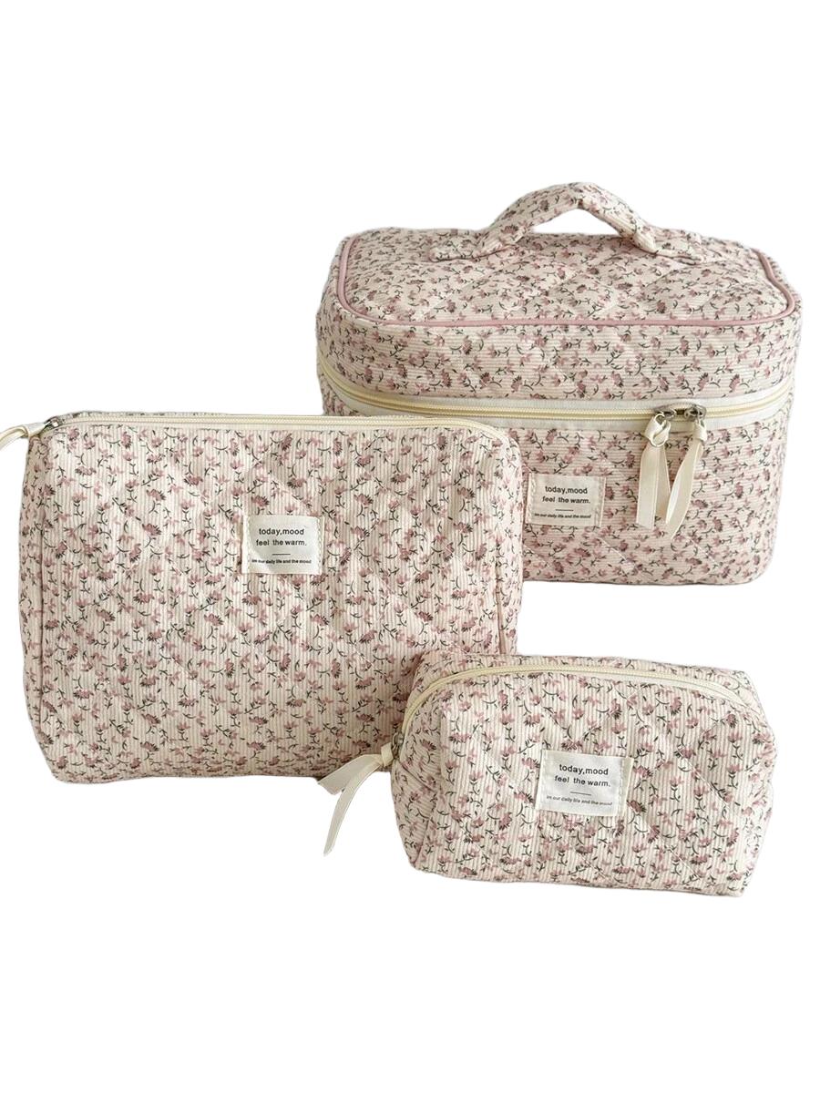 kosmetyczka kwiaty 3-pack