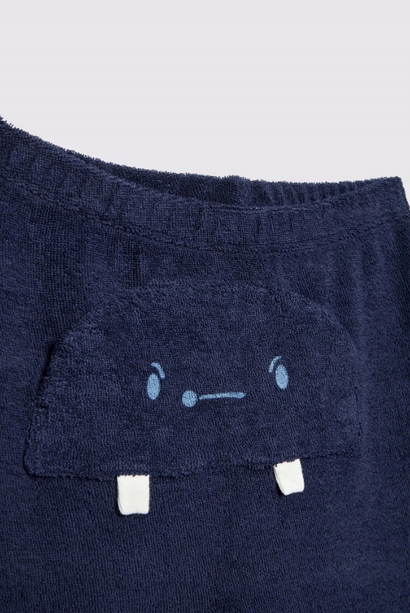 granatowe spodnie frotte