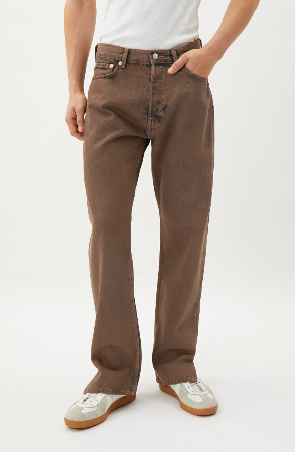BRĄZOWE SPODNIE JEANS