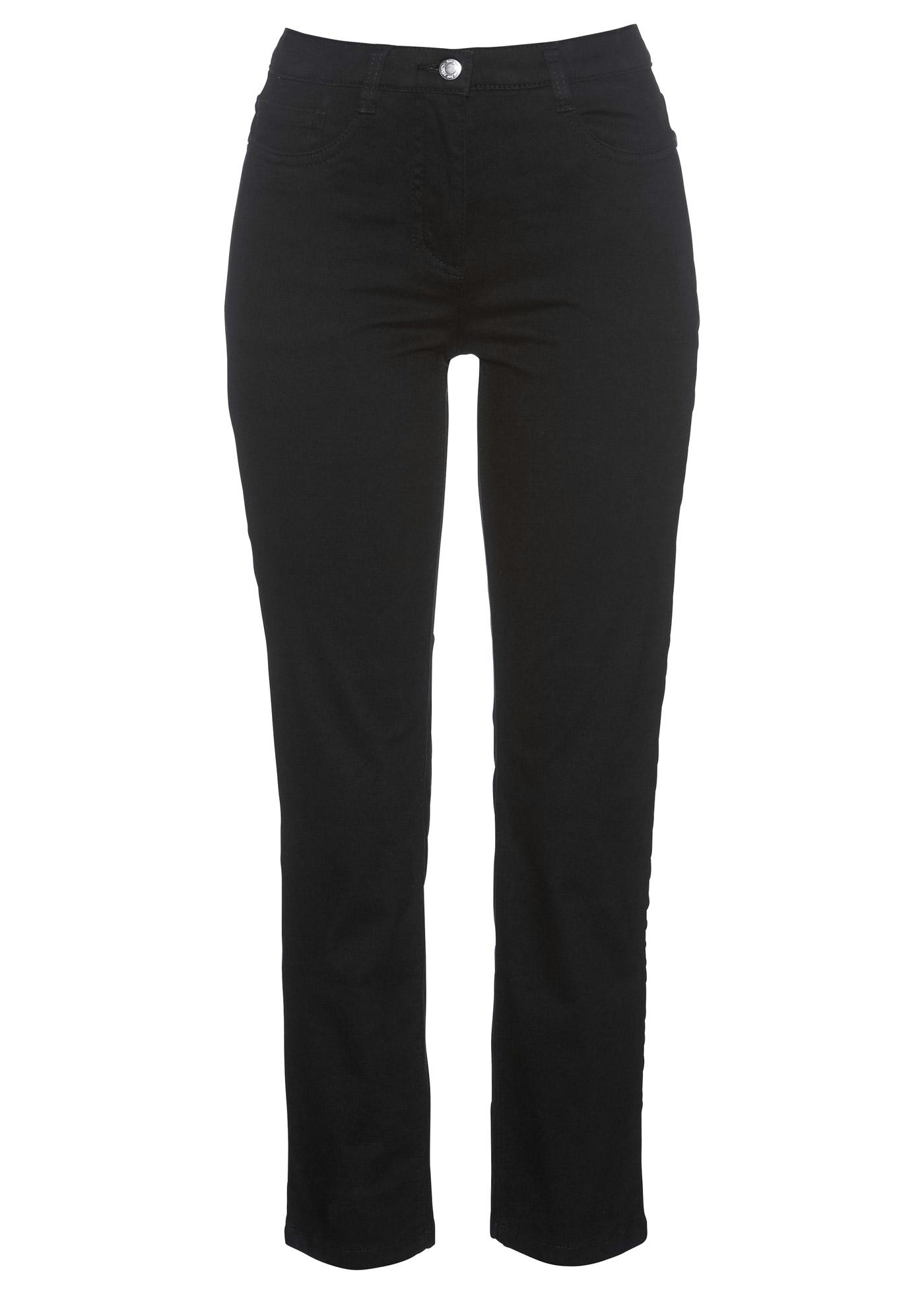 CZARNE SPODNIE JEANS KIESZENIE 7/8 ŚREDNI STAN