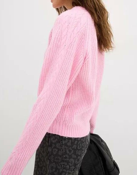 SWETER DAMSKI OKRĄGŁY DEKOLT REGULAR