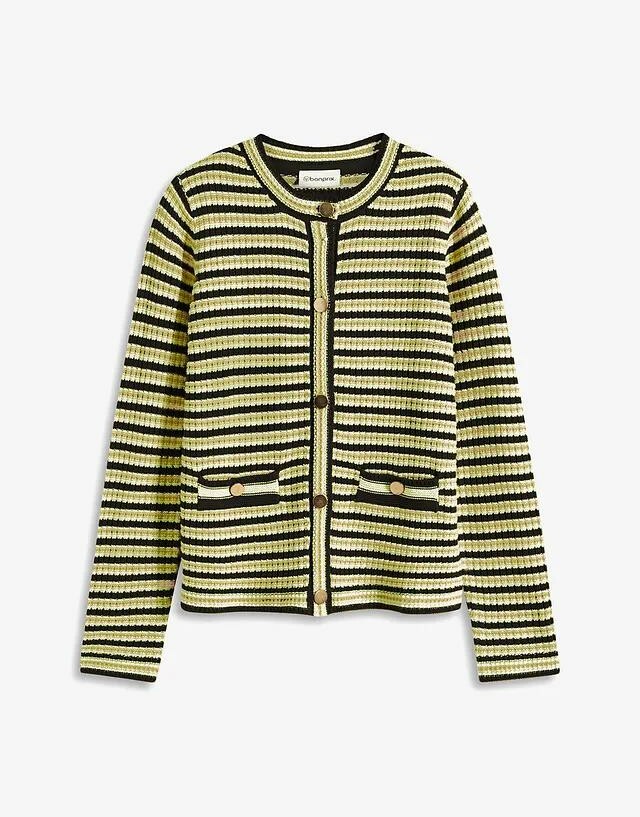 SWETER DAMSKI OKRĄGŁY DEKOLT GUZIKI DŁUGI RĘKAW