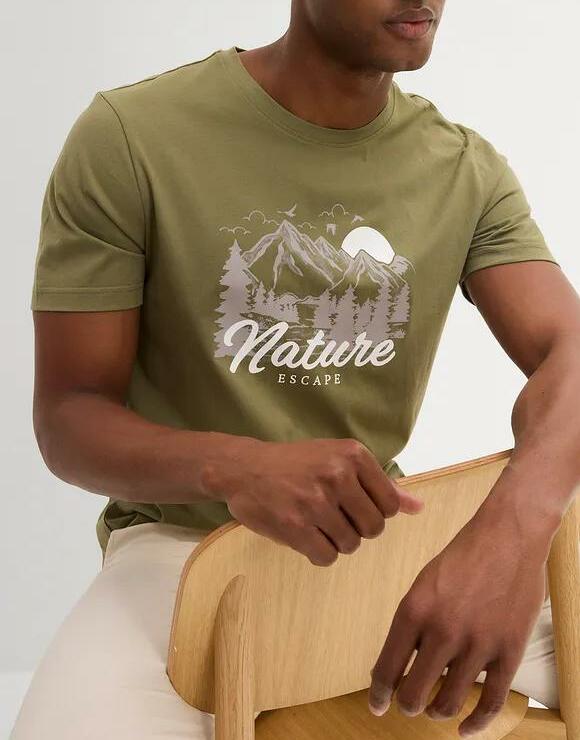 T-SHIRT MĘSKI Z NADRUKIEM