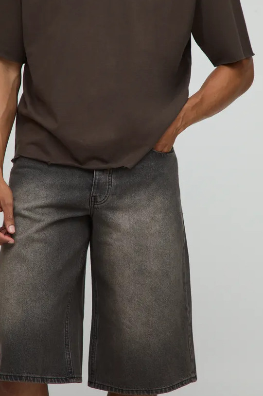 SZARE SPODENKI JEANS