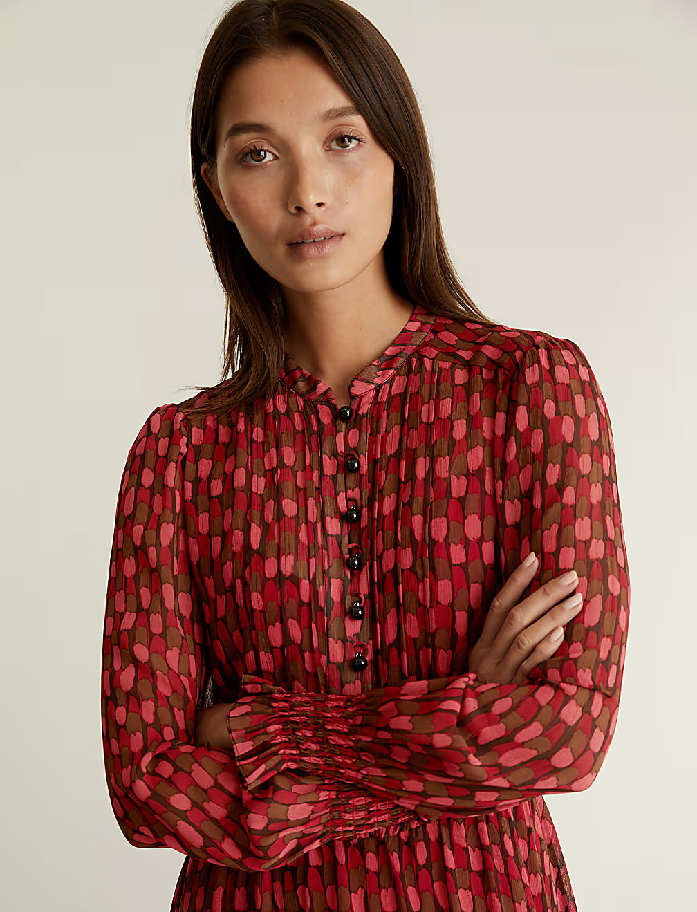 SUKIENKA DŁUGI RĘKAW PRINT T97-6335D-A4