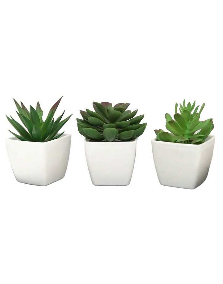 SZTUCZNE kwiaty w doniczce 3-pack