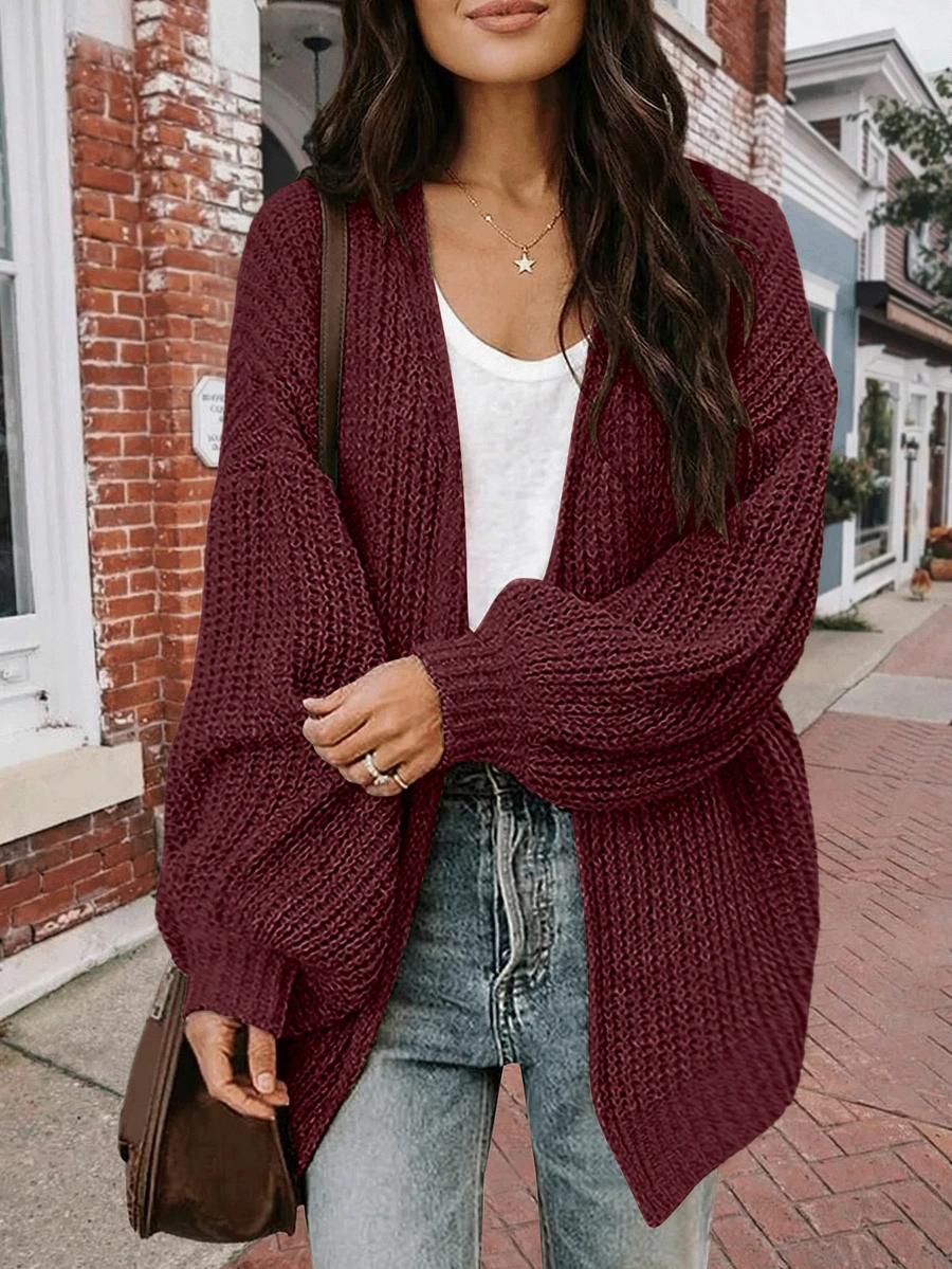 czerwony sweter kardigan 