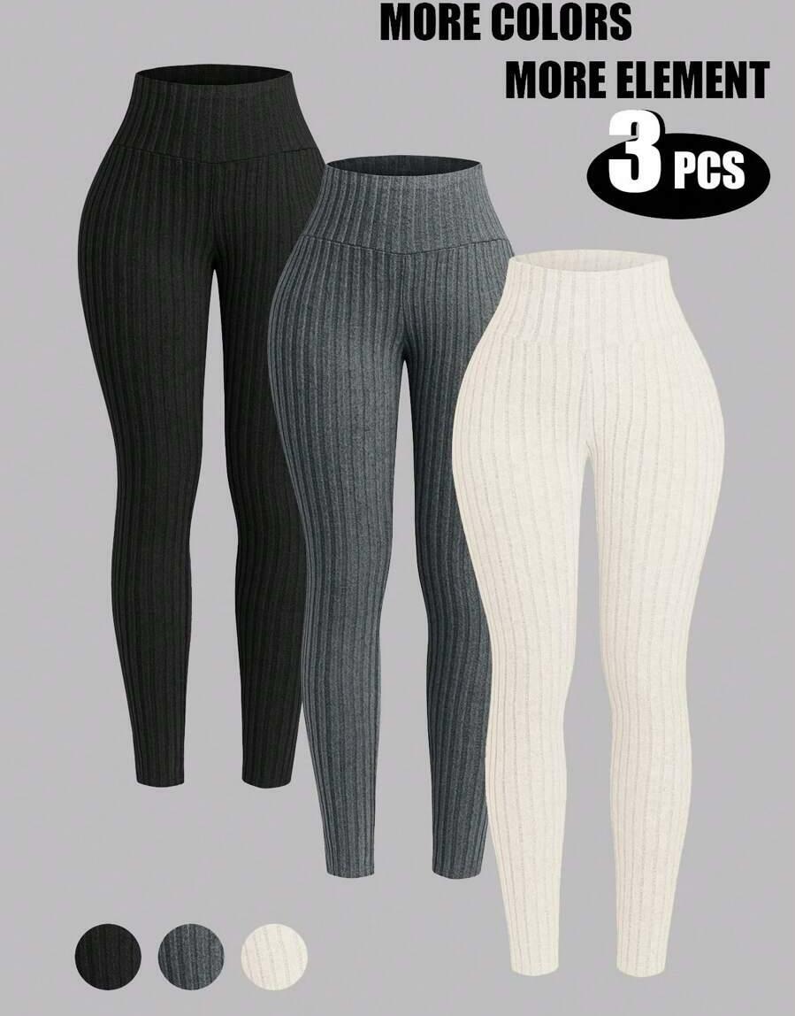 DZIANINOWE SPODNIE 3-PACK