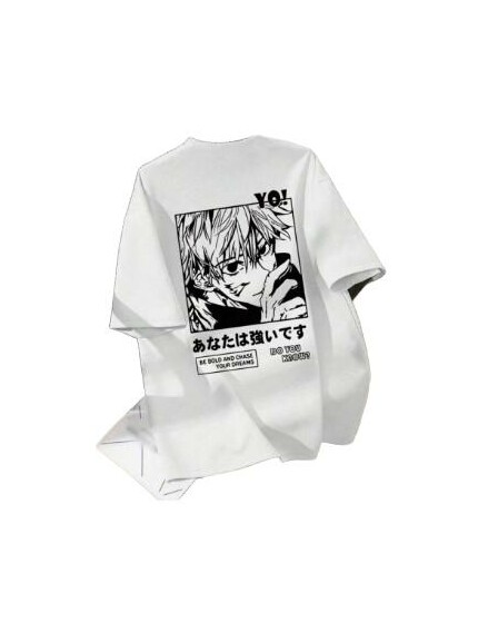 biały t-shirt nadruk