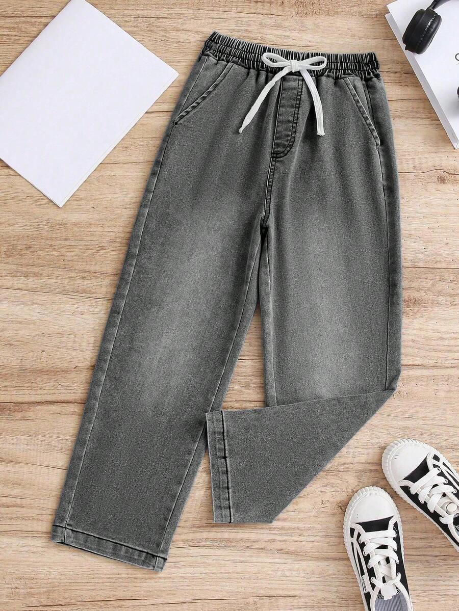 szare spodnie jeans 