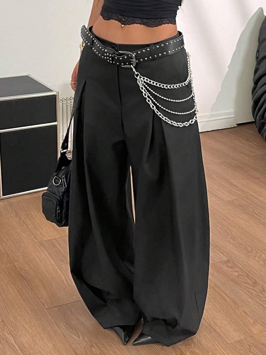 CZARNE SPODNIE CASUAL