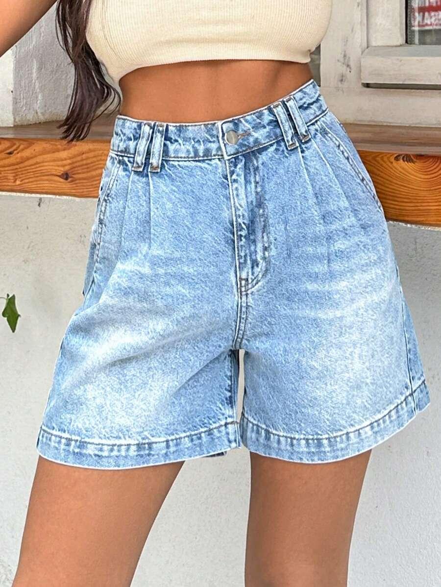 NIEBIESKIE SPODENKI JEANS 