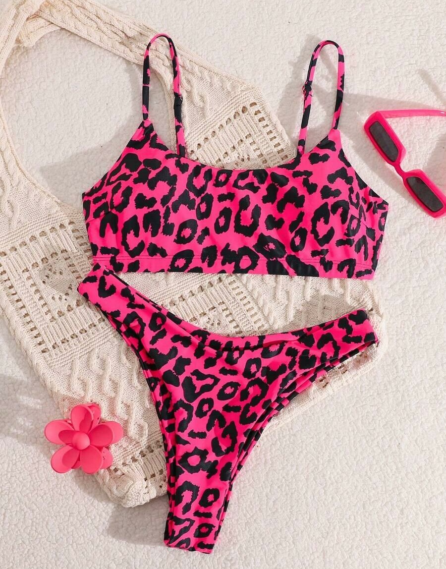 DWUCZĘŚCIOWY STRÓJ KĄPIELOWY ANIMAL PRINT