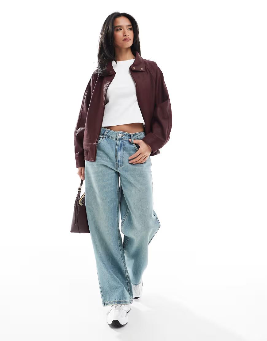 NIEBIESKIE SPODNIE JEANS PROSTE NOGAWKI KIESZENIE