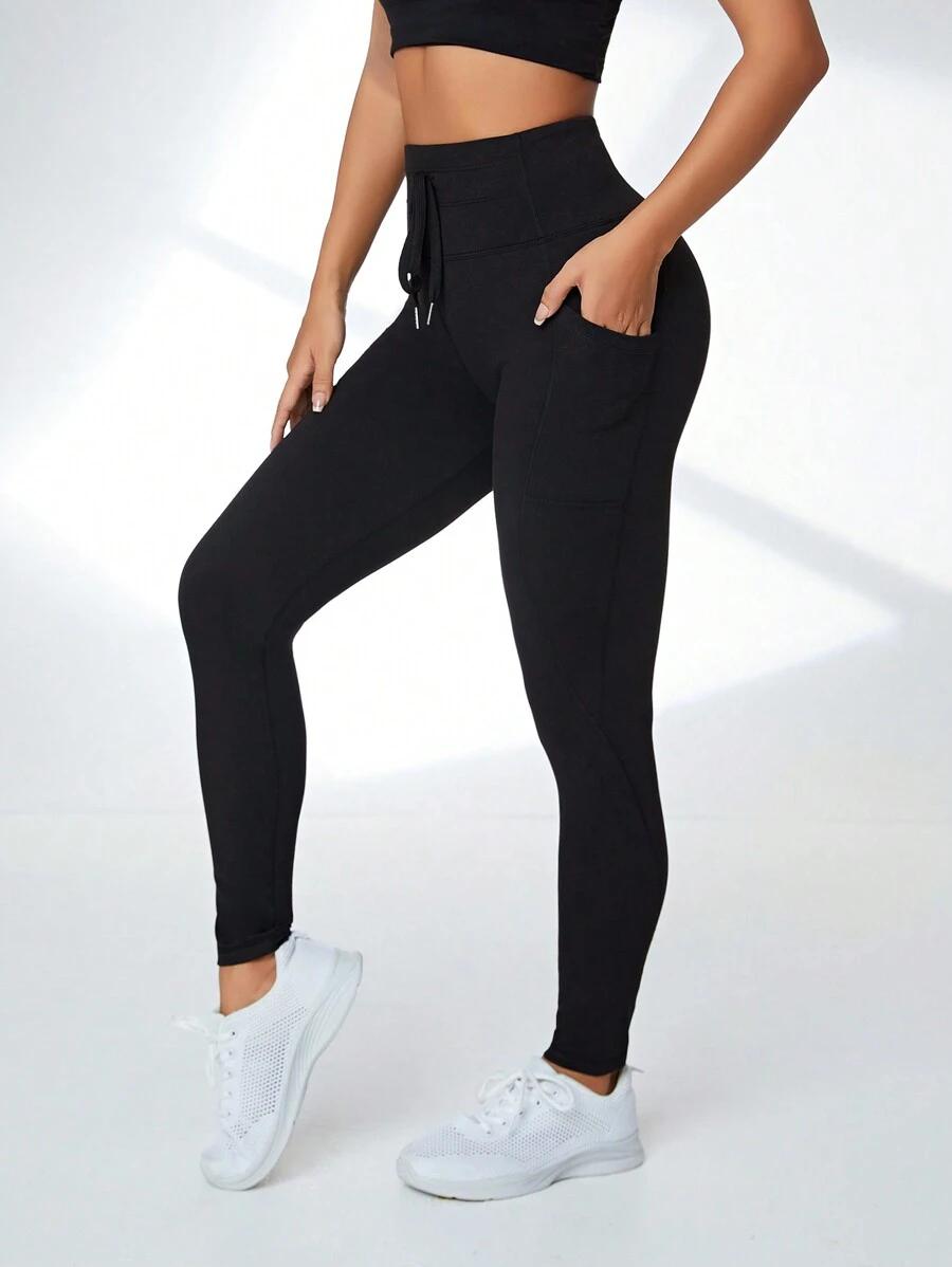 CZARNE LEGGINSY KIESZENIE
