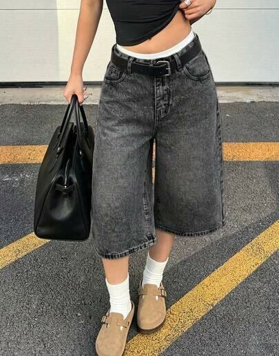 CZARNE SPODNIE JEANS