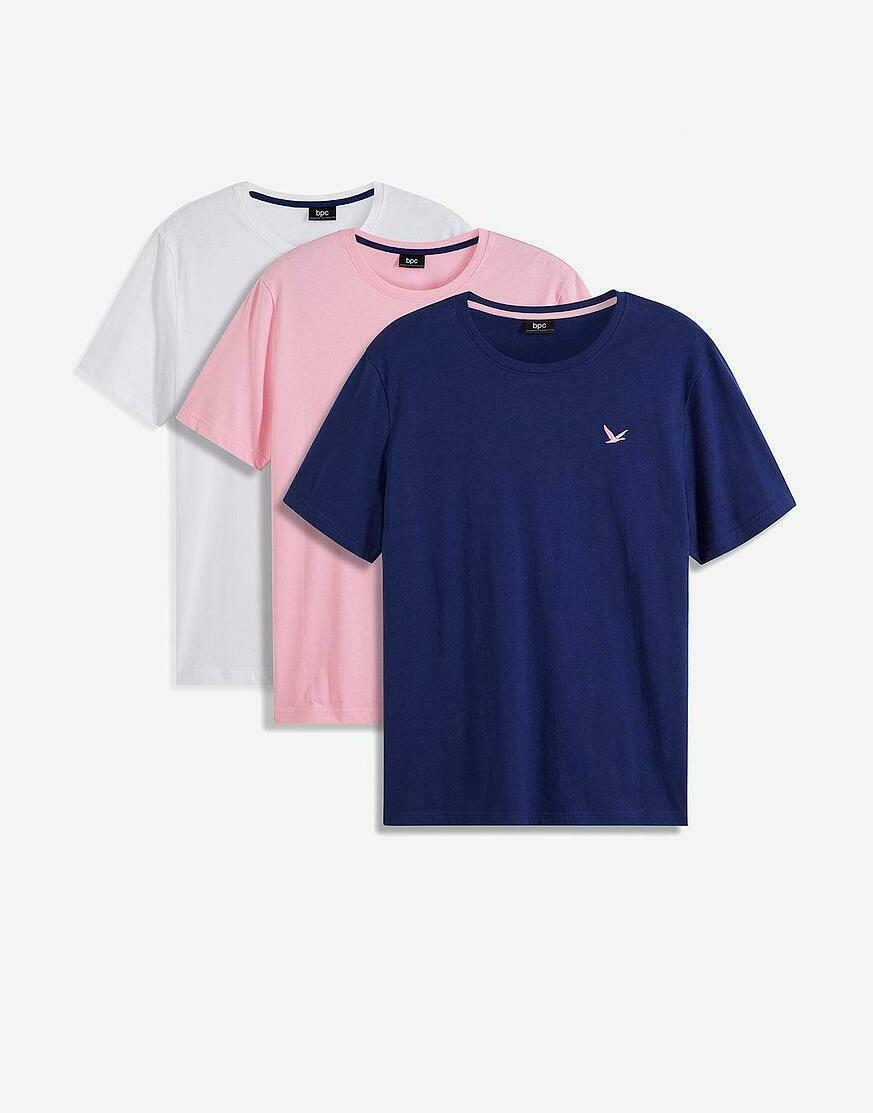 T-SHIRT MĘSKI BAWEŁNA DEKOLT OKRĄGŁY