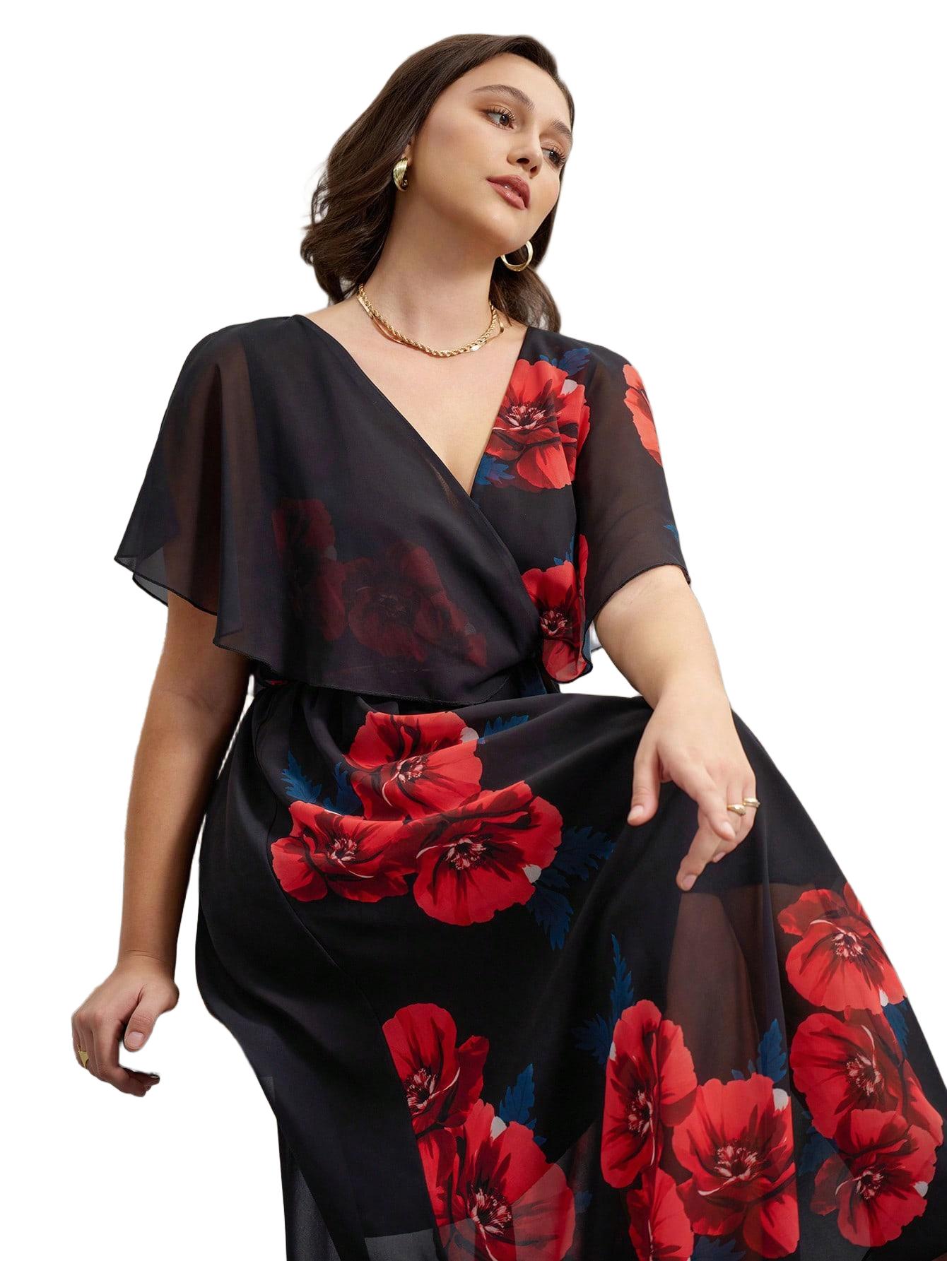 SUKIENKA MAXI W KWIATY 