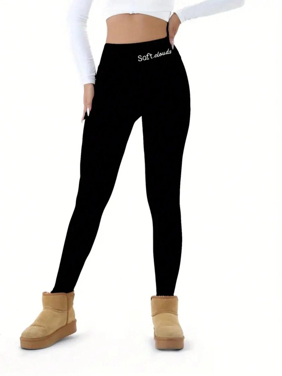 CZARNE LEGGINSY WYSOKI STAN
