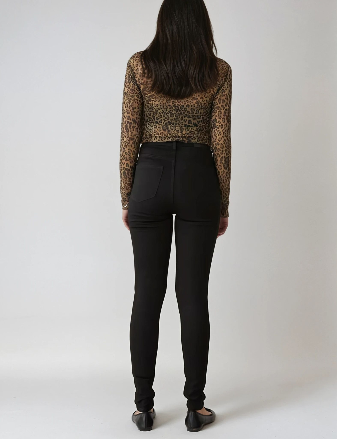 CZARNE SPODNIE JEANS WYSOKI STAN