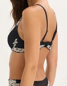 BIUSTONOSZ Z USZTYWNIANYMI MISECZKAMI Z DWUKOLOROWEJ KORONKI