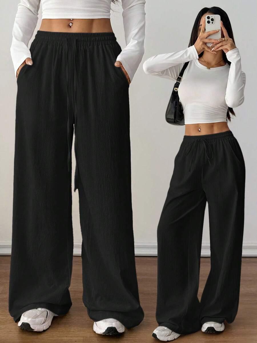 CZARNE SPODNIE CASUAL