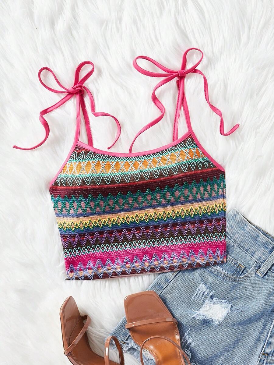 CROP TOP WIĄZANE RAMIĄCZKA