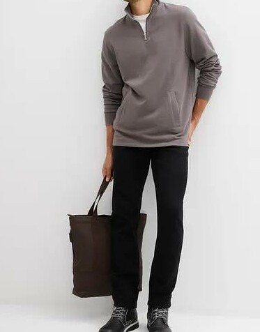 BLUZA MĘSKA PLUS SIZE BAWEŁNIANA BEZ KAPTURA