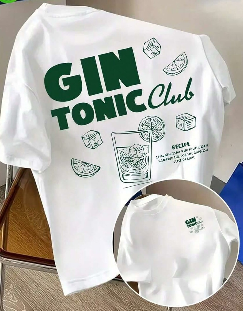 biały t-shirt nadruk
