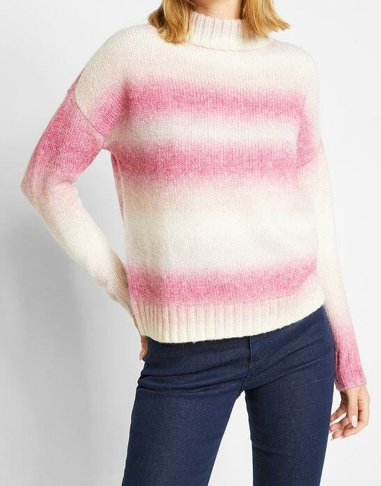 SWETER ZE STÓJKĄ OMBRE