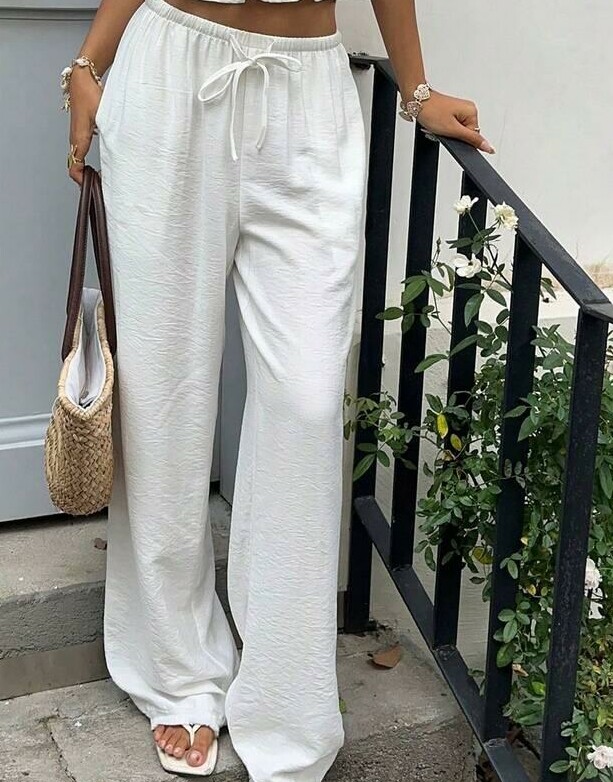 BIAŁE SPODNIE CASUAL