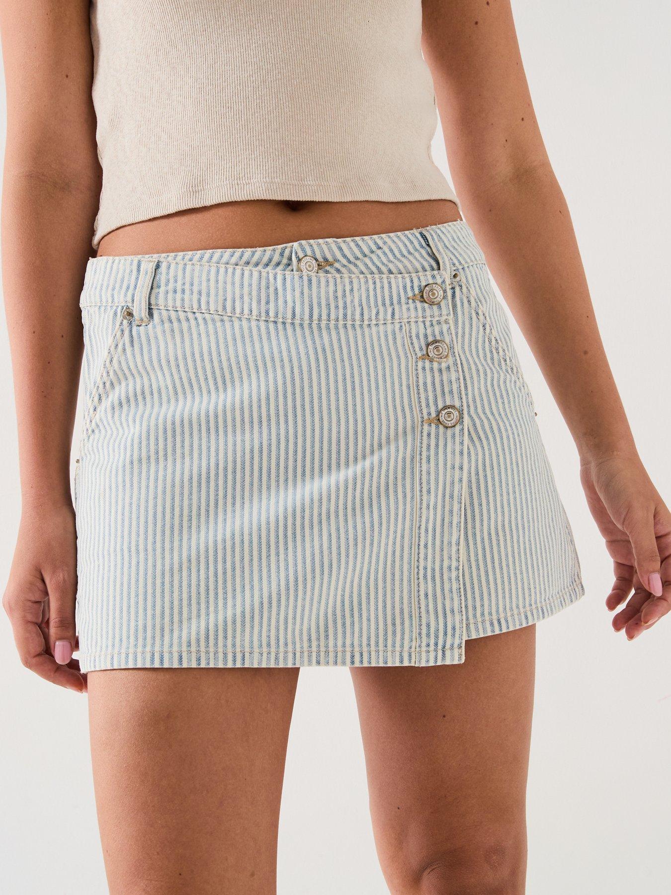 FREE PEOPLE SPÓDNICA MINI W PASKI 