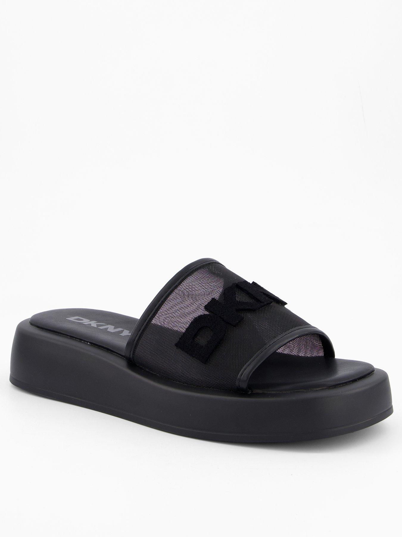 DKNY KLAPKI NA PLATFORMIE Z LOGO K2500541