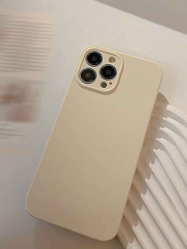kremowe etui na telefon iPhone 15 Pro