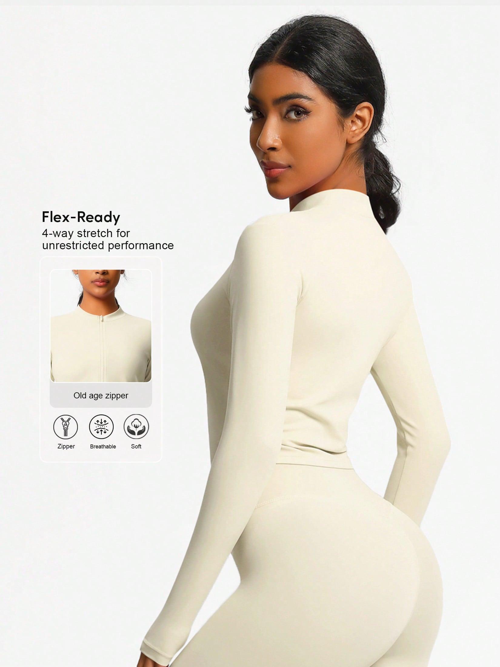 BLUZA DOPASOWANA BEŻOWA 