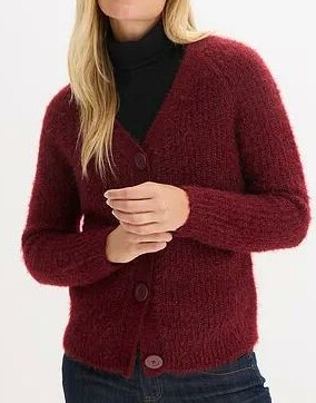 SWETER DAMSKI KARDIGAN SEREK V REGULAR
