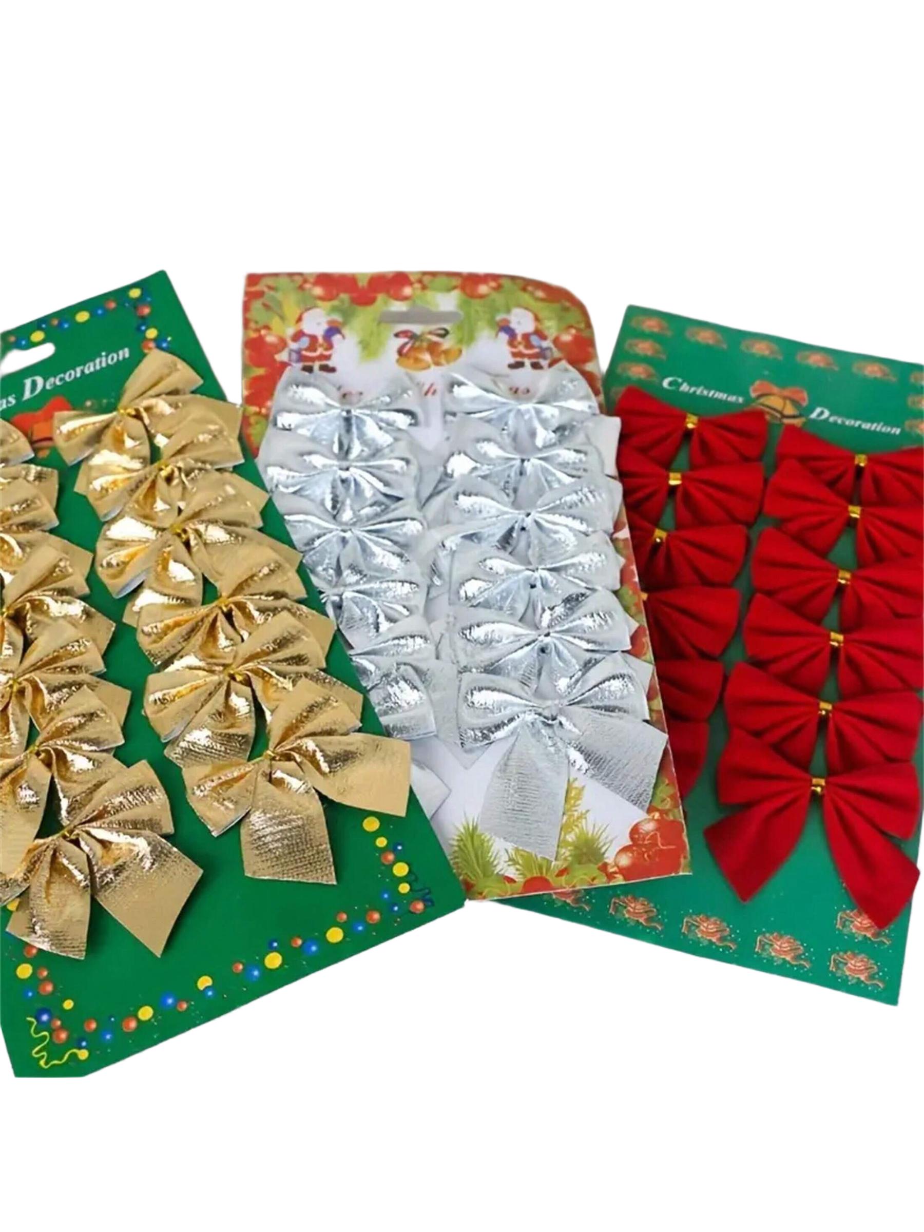 kokardy do dekoracji choinki 36-pack